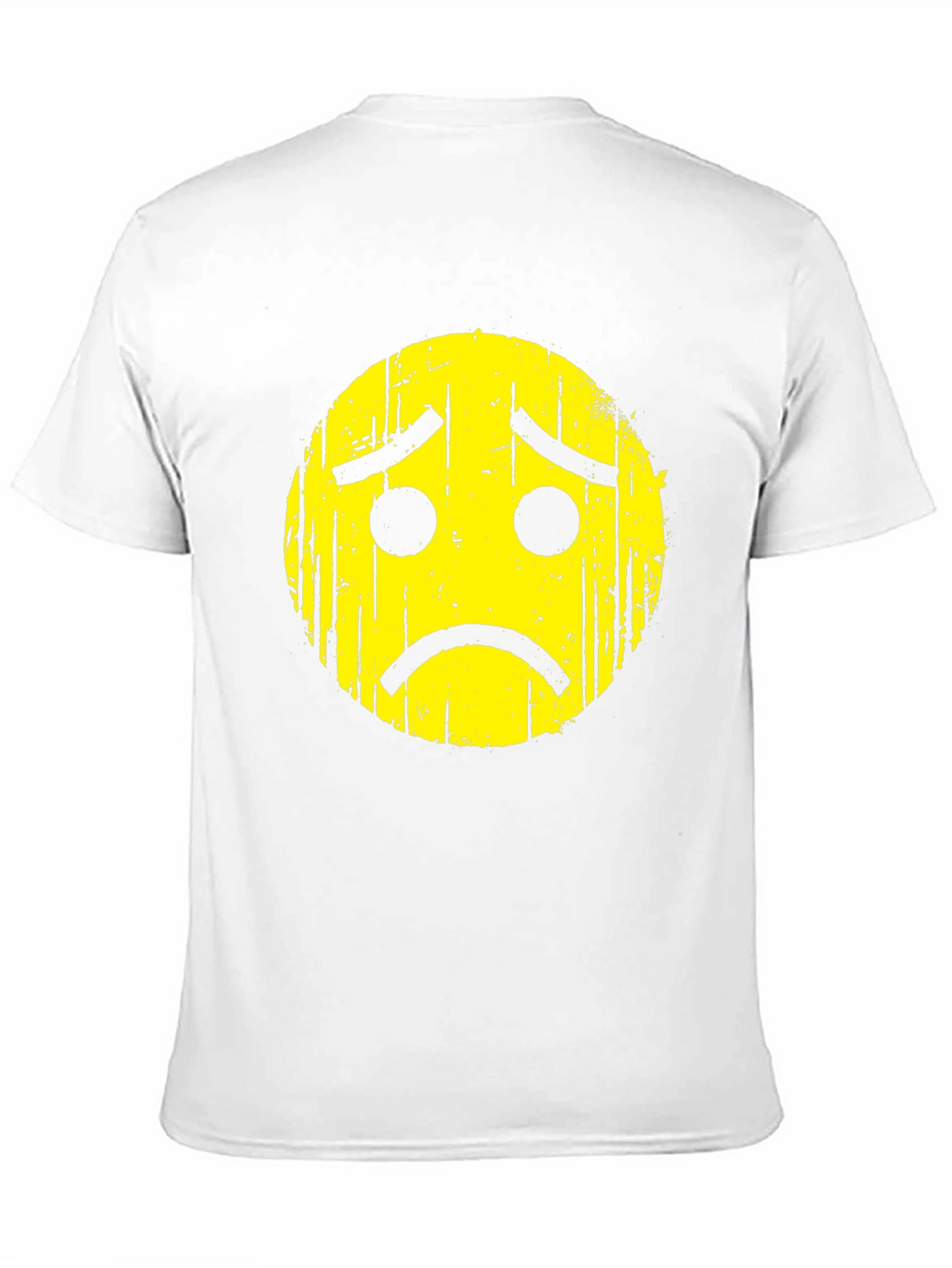 Sad Face Graphic T-Shirt - Mens Black Tee