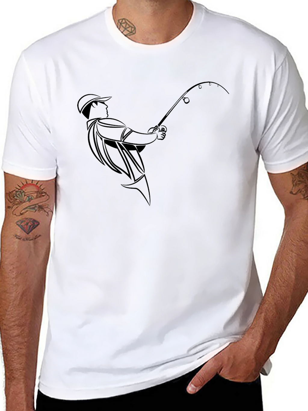 Fishing Enthusiast Black T-Shirt