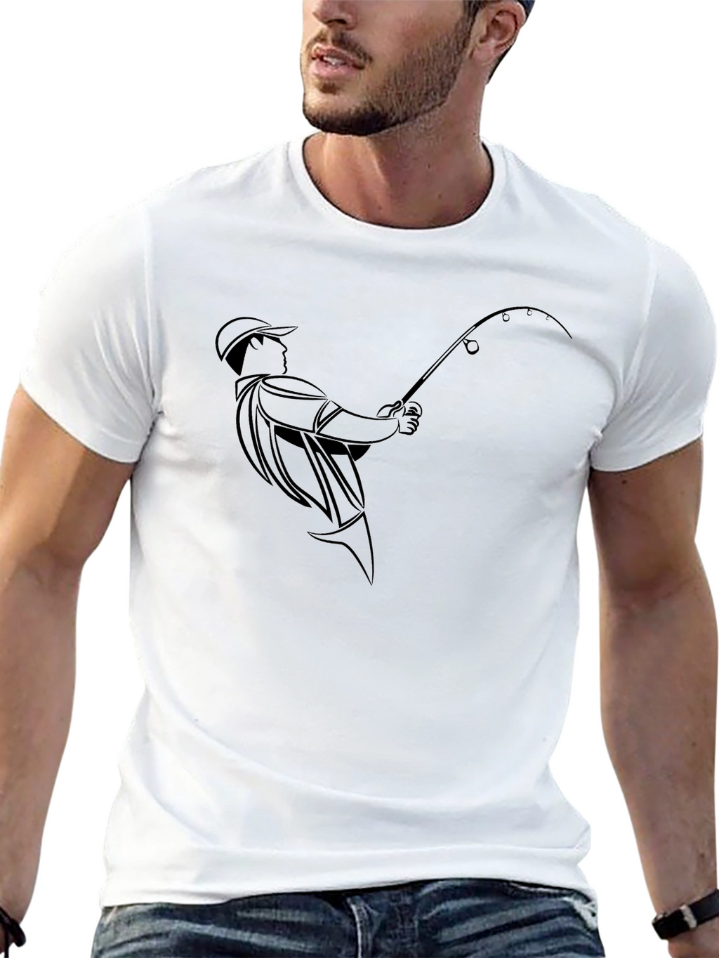 Fishing Enthusiast Black T-Shirt