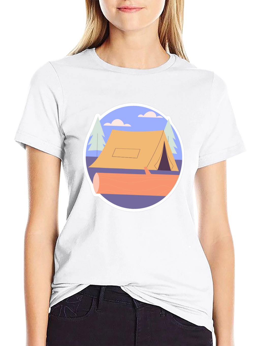 Camping Tent Graphic Tee - Nature Adventure Shirt