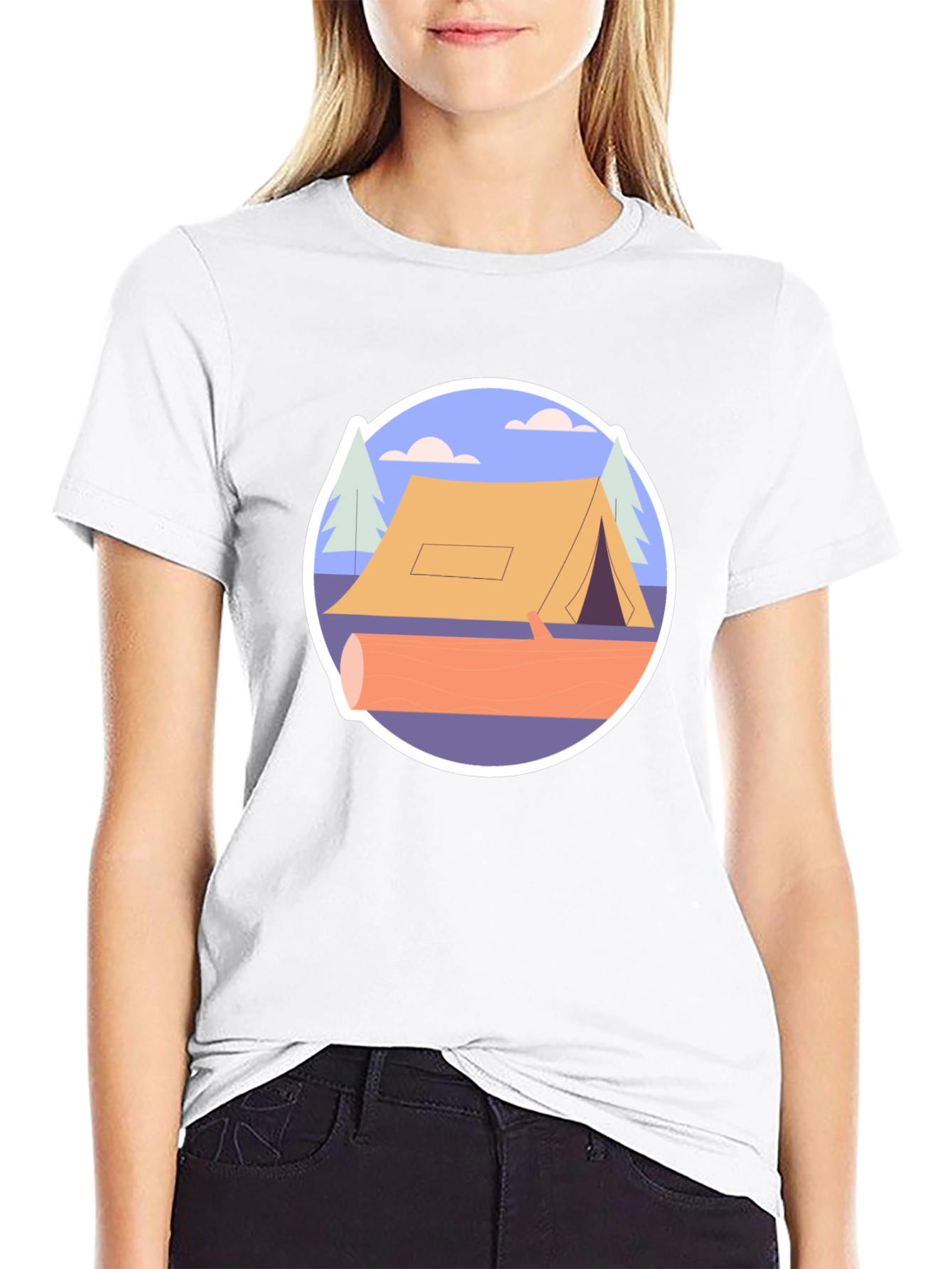 Camping Tent Graphic Tee - Nature Adventure Shirt