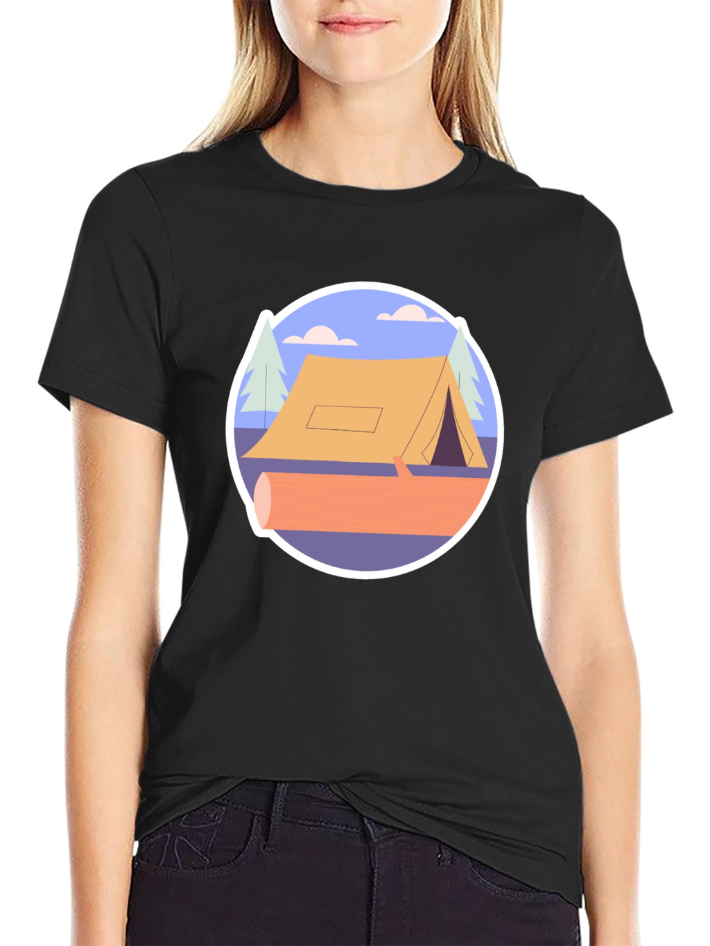 Camping Tent Graphic Tee - Nature Adventure Shirt
