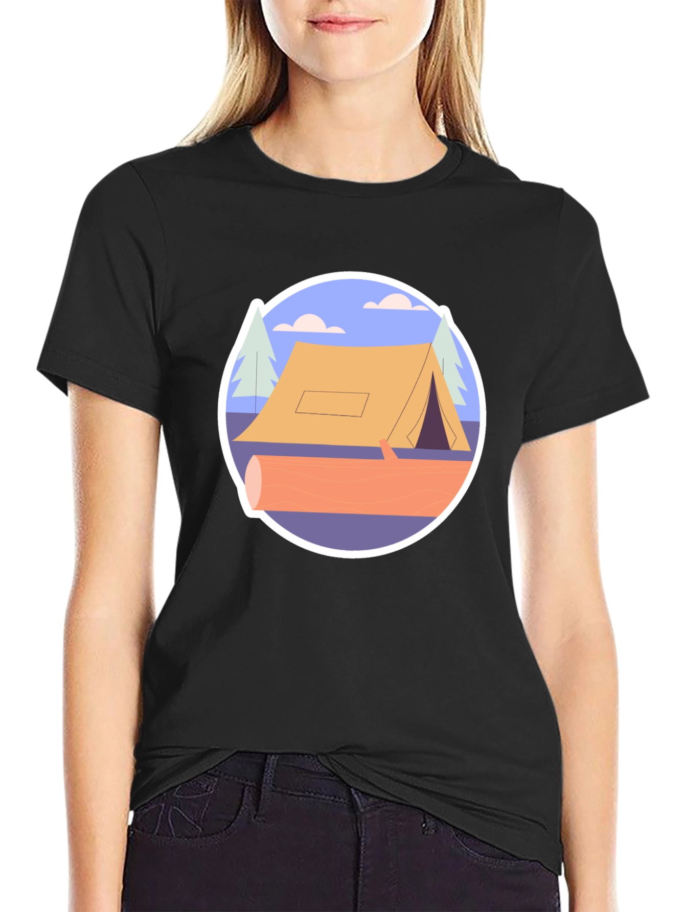Camping Tent Graphic Tee - Nature Adventure Shirt