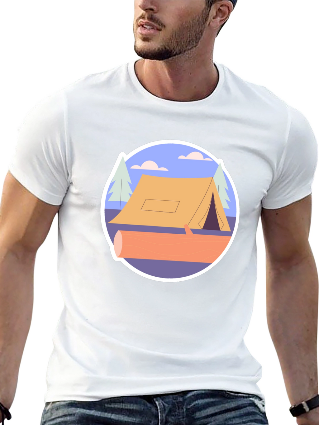 Camping Tent Graphic Tee - Nature Adventure Shirt