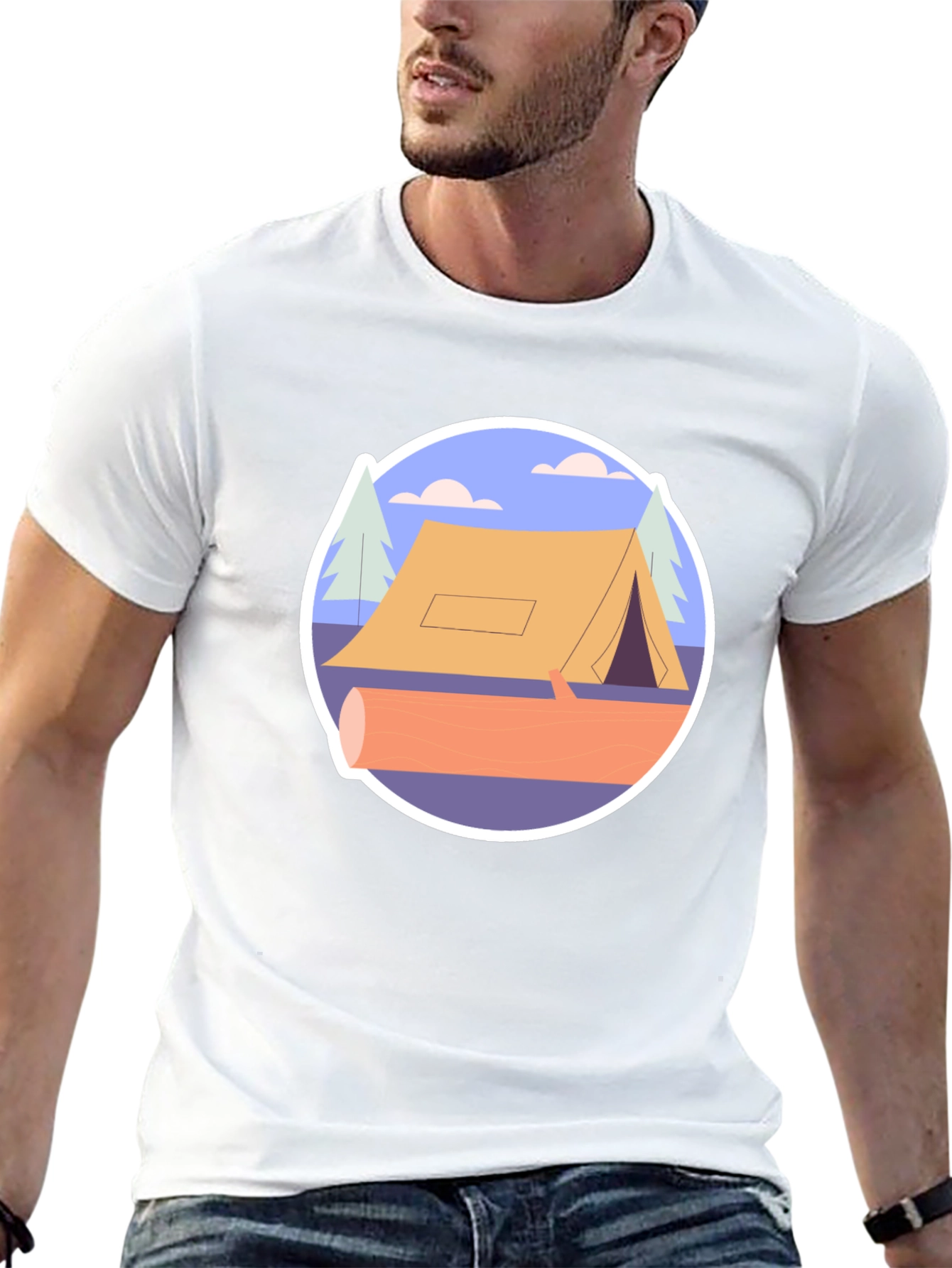 Camping Tent Graphic Tee - Nature Adventure Shirt