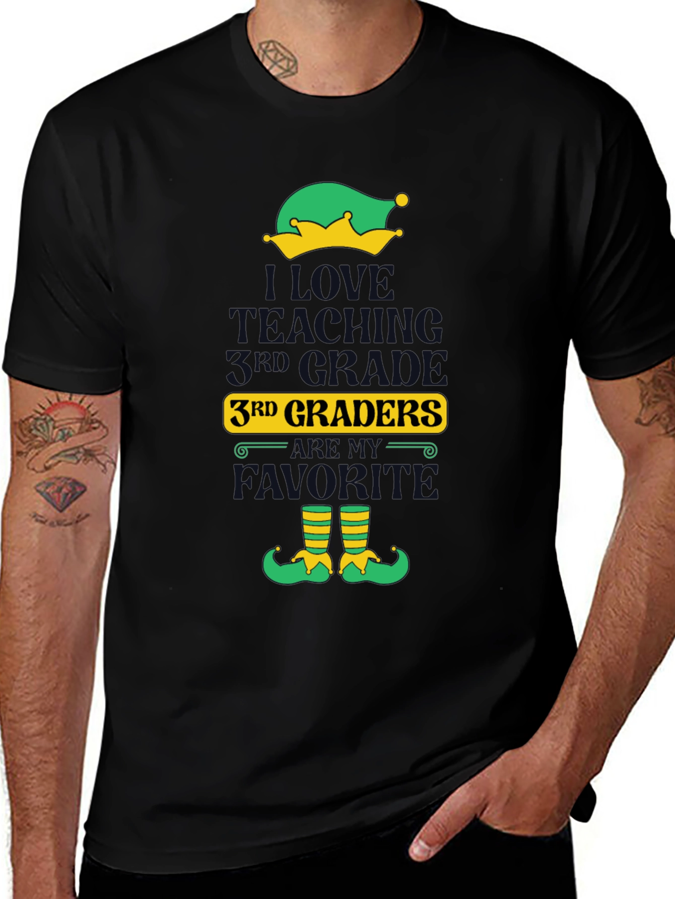 I Love Teaching 3rd Graders Elf T-Shirt