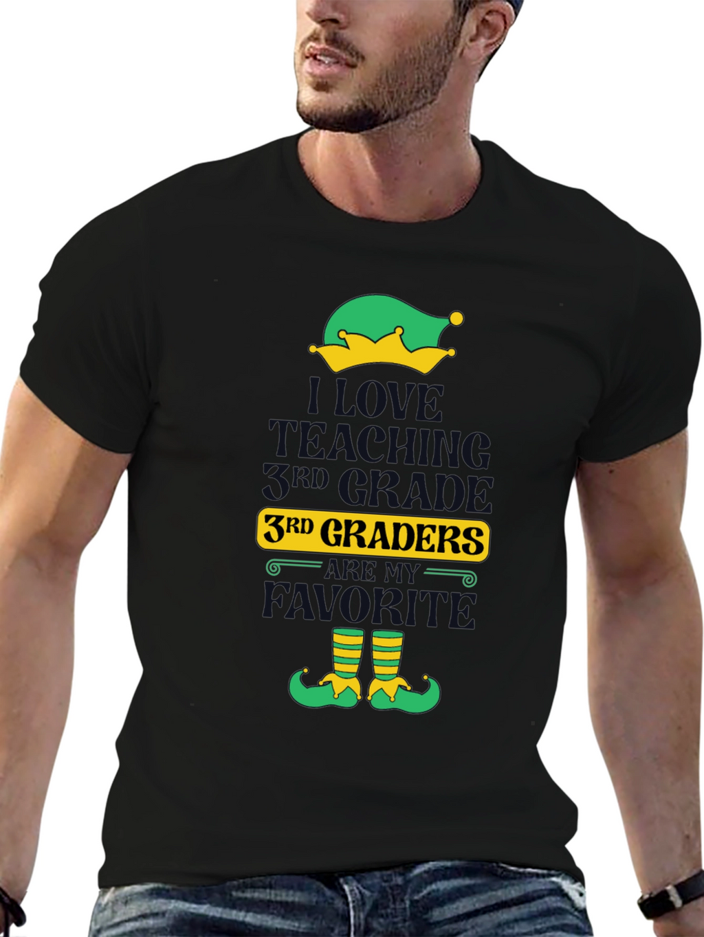 I Love Teaching 3rd Graders Elf T-Shirt