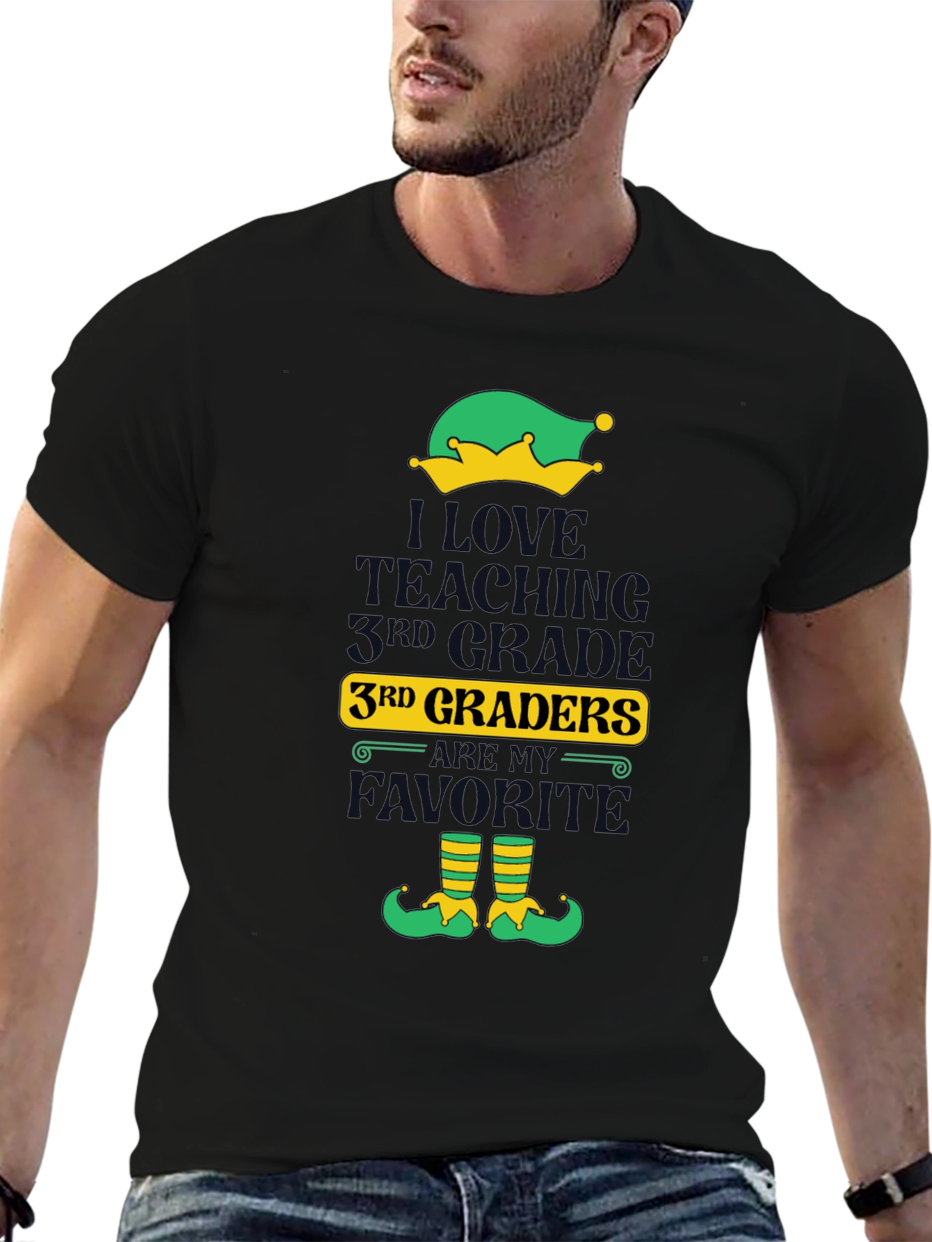 I Love Teaching 3rd Graders Elf T-Shirt
