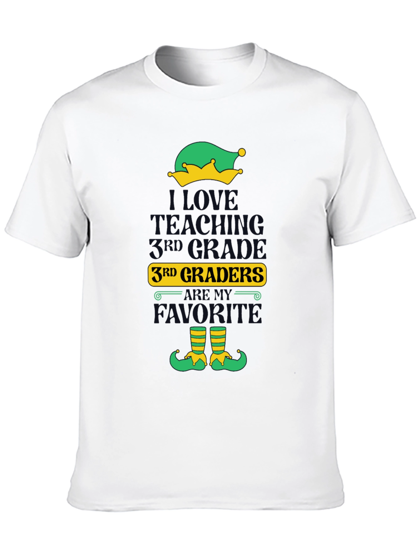 I Love Teaching 3rd Graders Elf T-Shirt