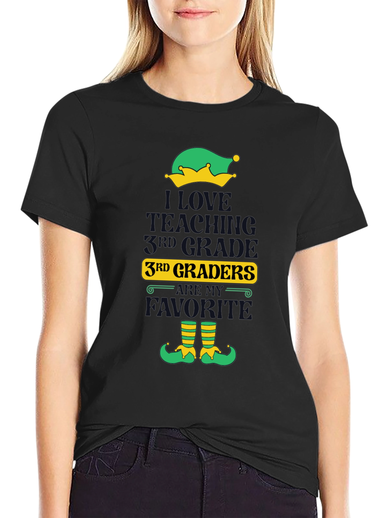I Love Teaching 3rd Graders Elf T-Shirt