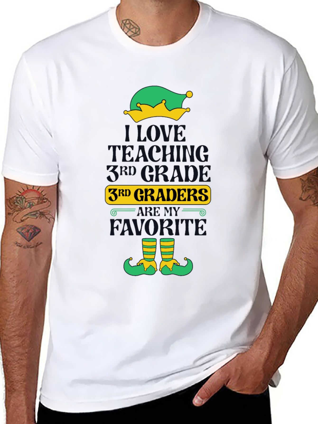 I Love Teaching 3rd Graders Elf T-Shirt