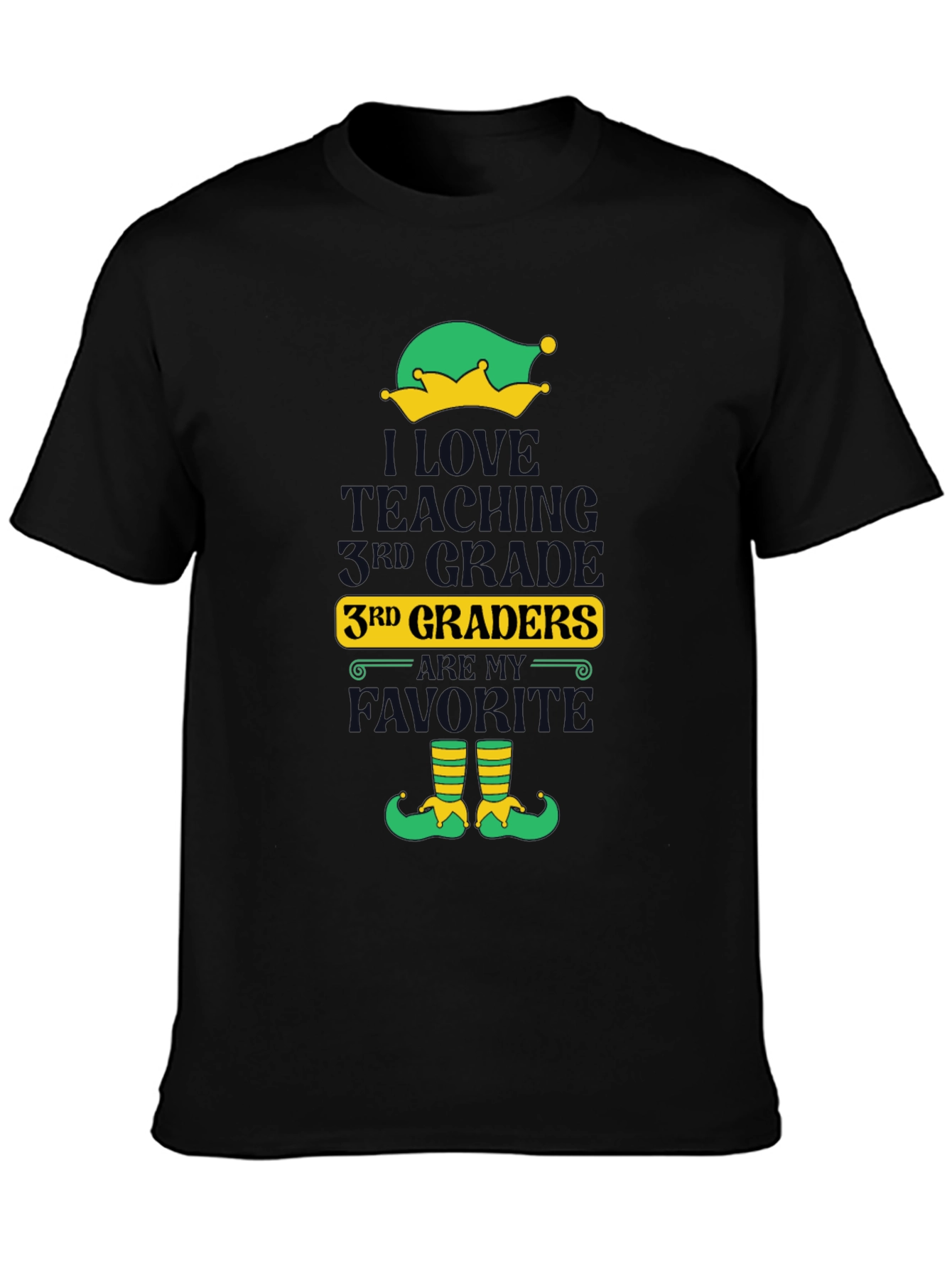 I Love Teaching 3rd Graders Elf T-Shirt