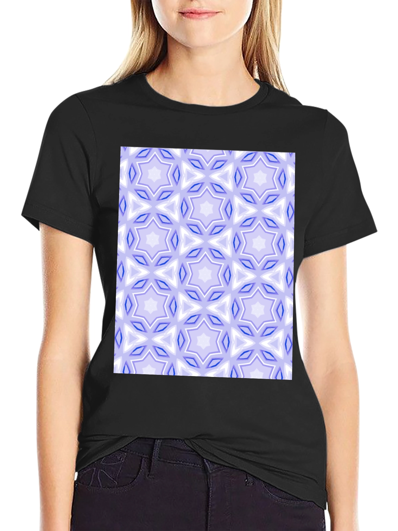 Geometric Star Pattern T-Shirt