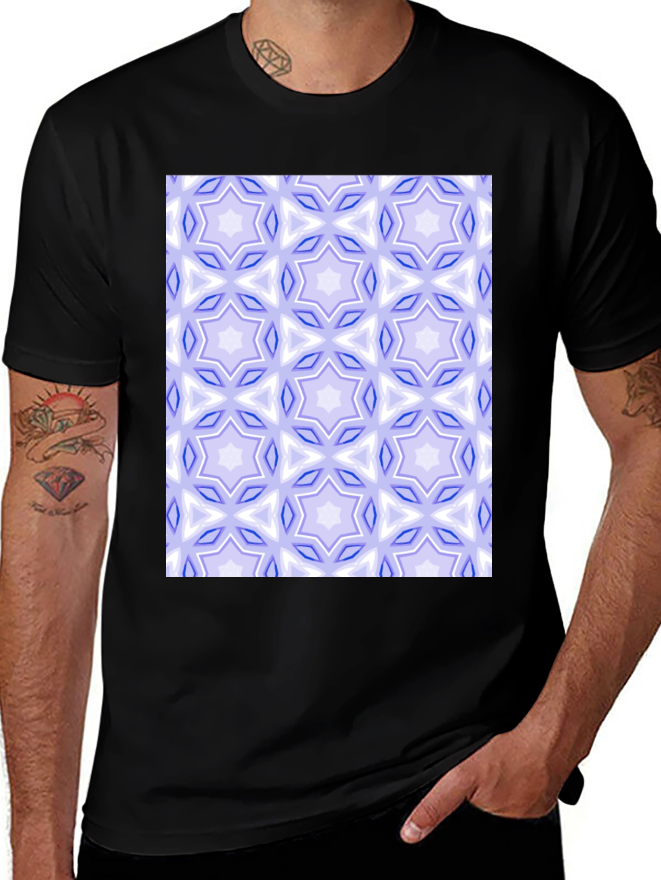 Geometric Star Pattern T-Shirt