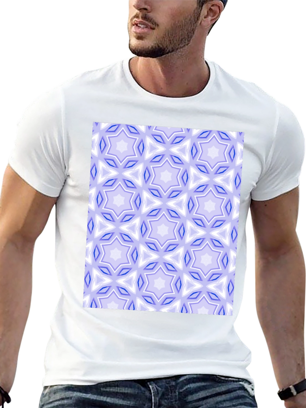 Geometric Star Pattern T-Shirt
