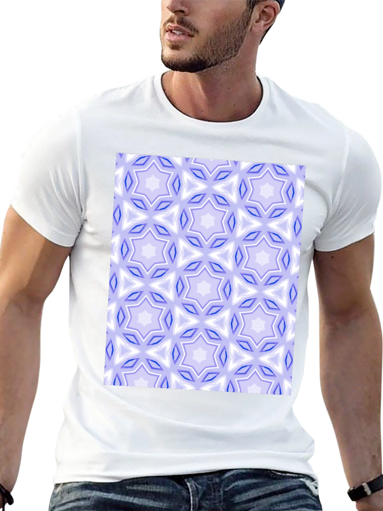 Geometric Star Pattern T-Shirt