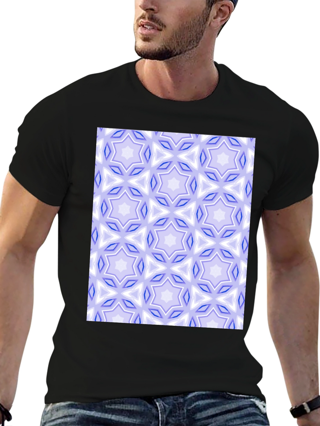 Geometric Star Pattern T-Shirt