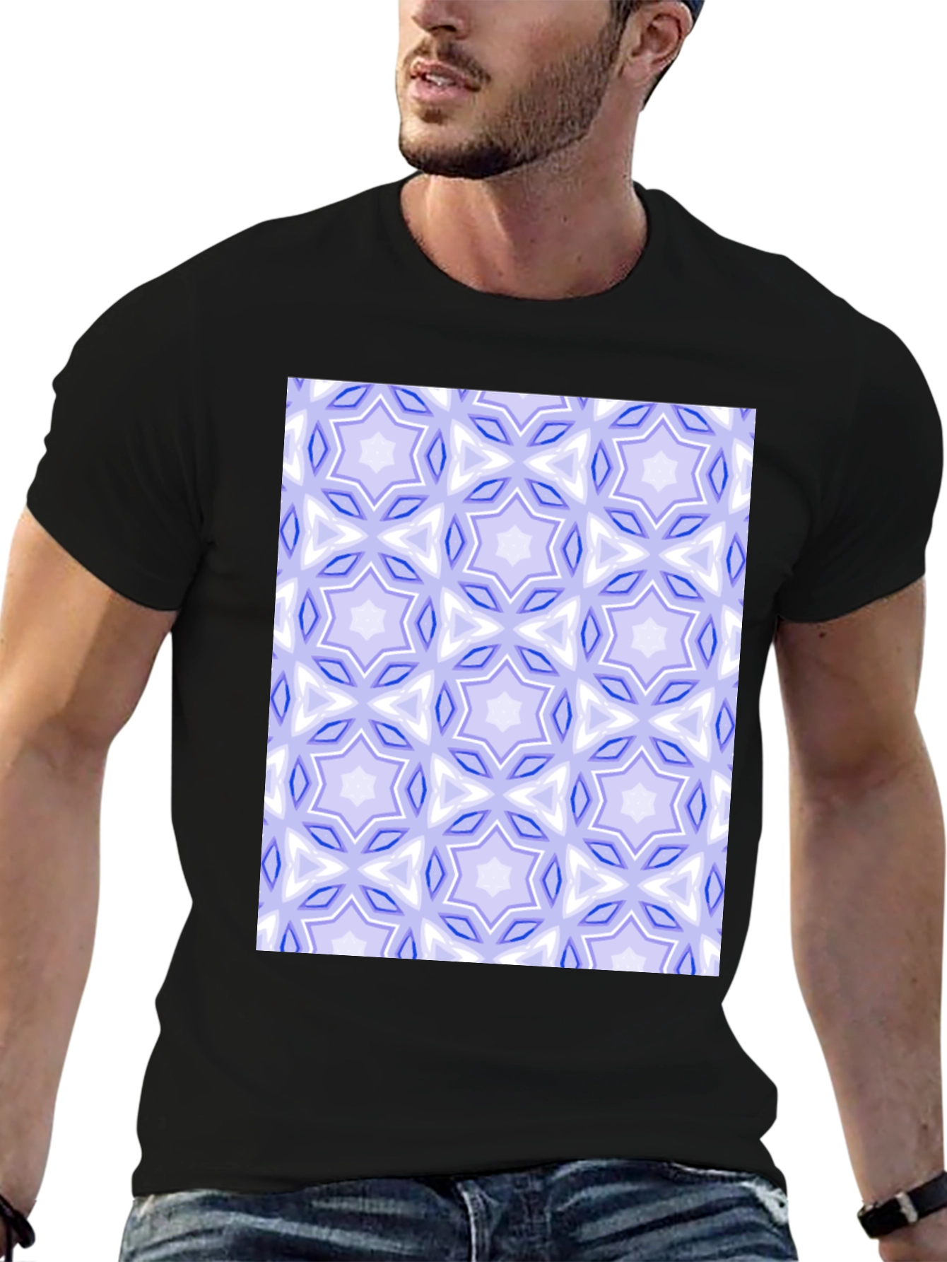 Geometric Star Pattern T-Shirt