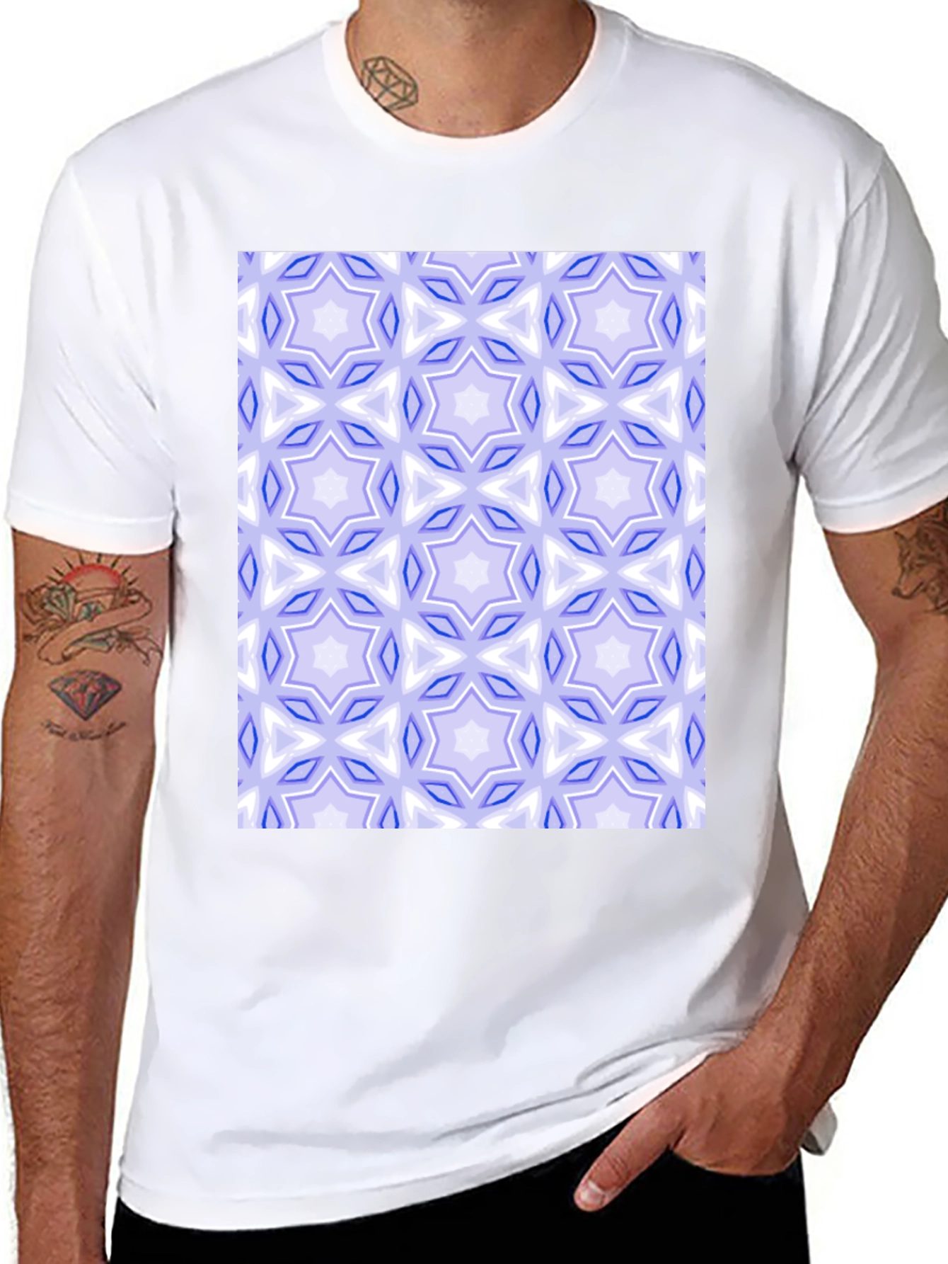 Geometric Star Pattern T-Shirt