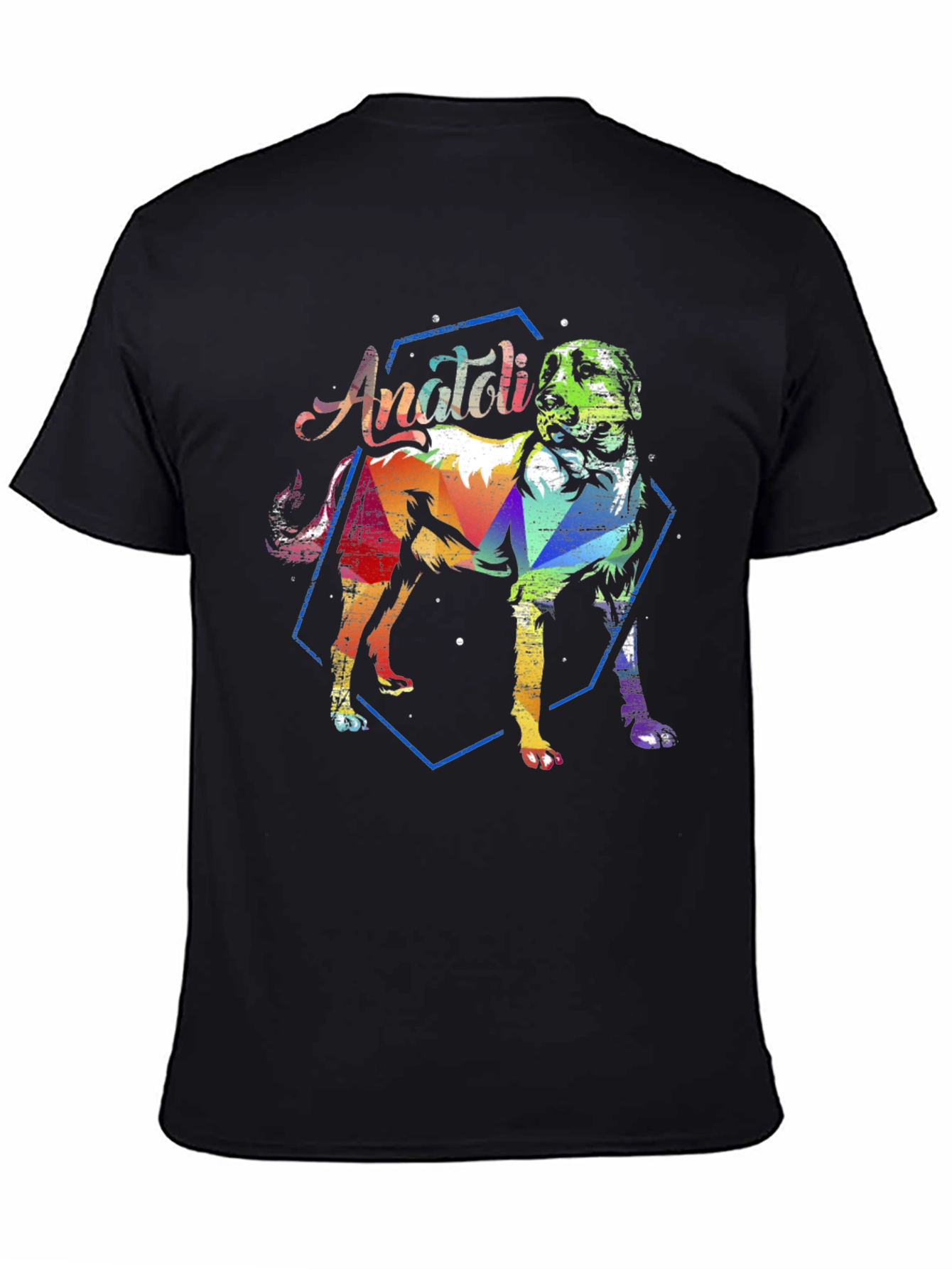 Anatoli Dog Graphic T-Shirt - Artistic Colorful Design