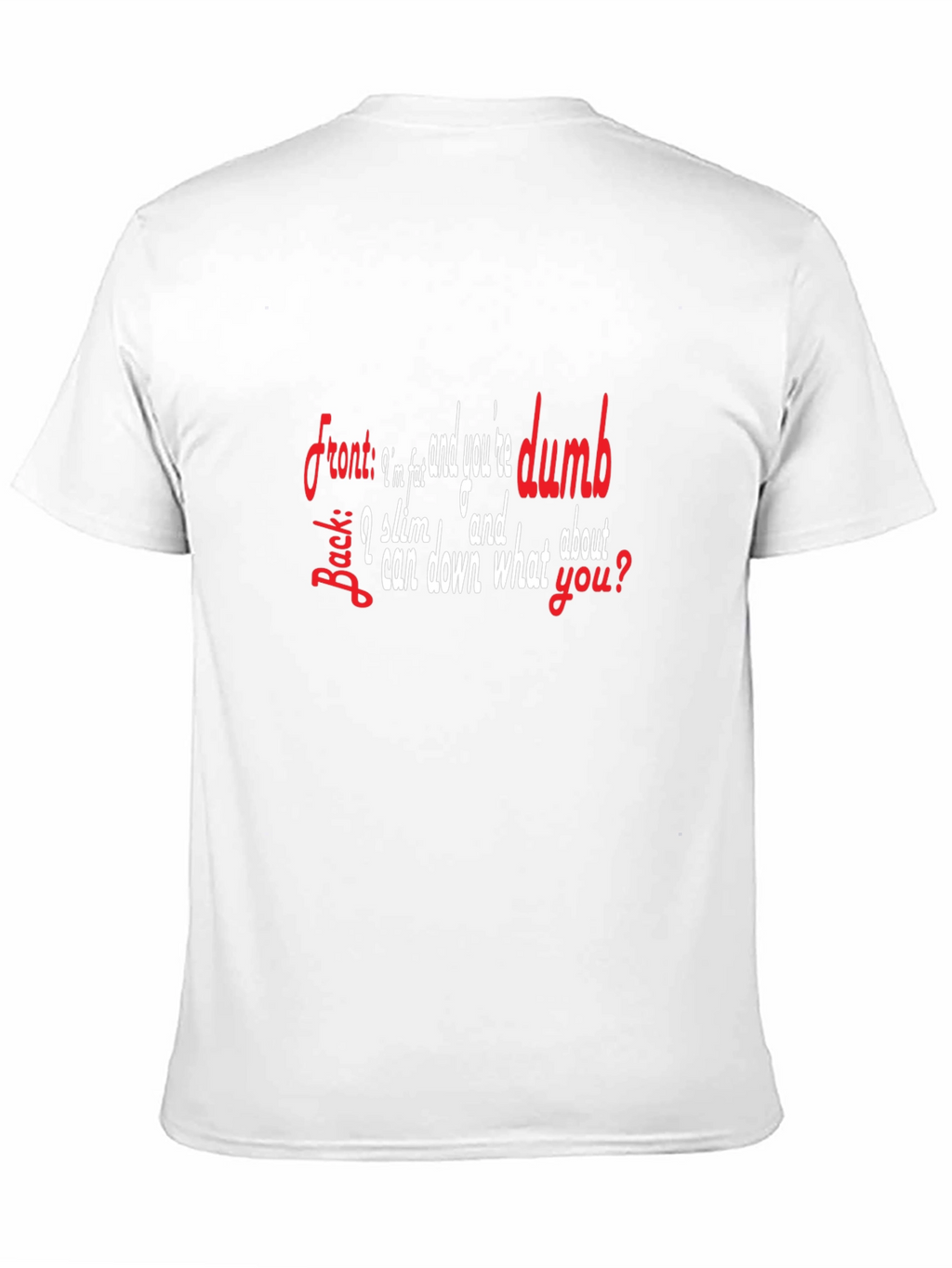 Funny Sarcastic T-Shirt: Im Slim & Youre Dumb