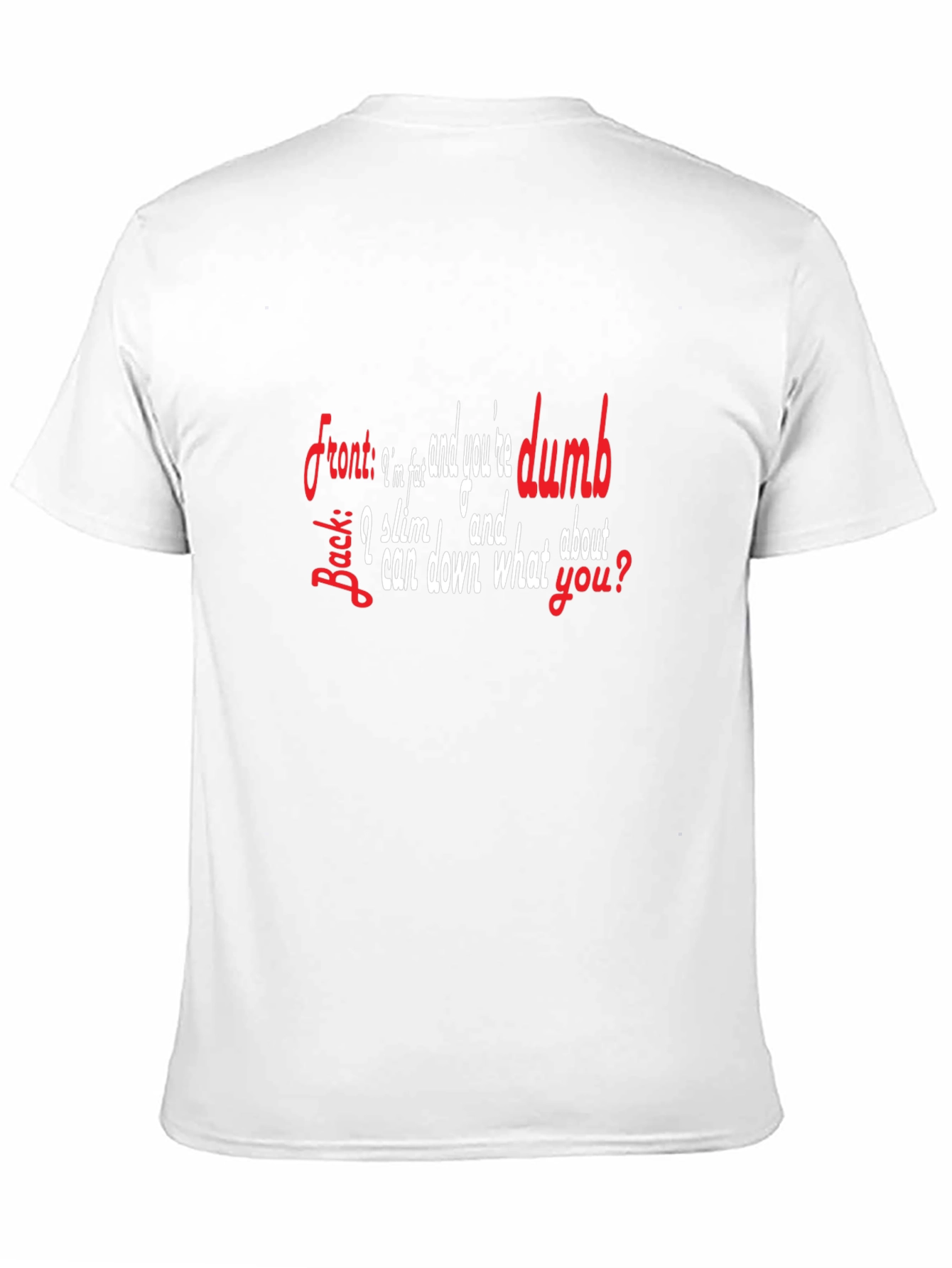 Funny Sarcastic T-Shirt: Im Slim & Youre Dumb