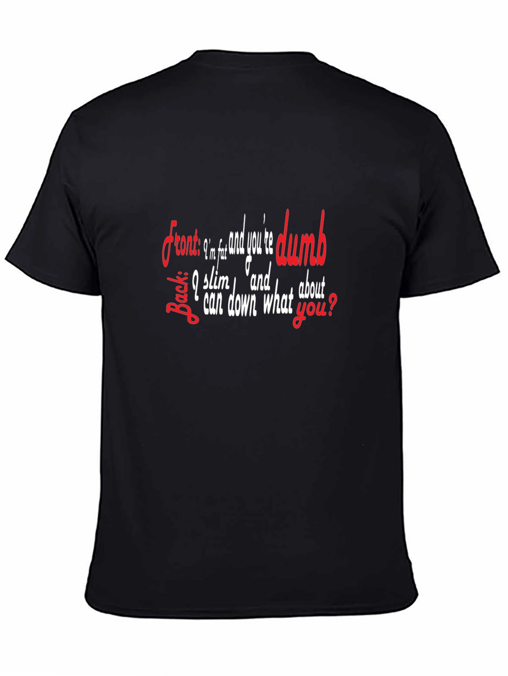 Funny Sarcastic T-Shirt: Im Slim & Youre Dumb