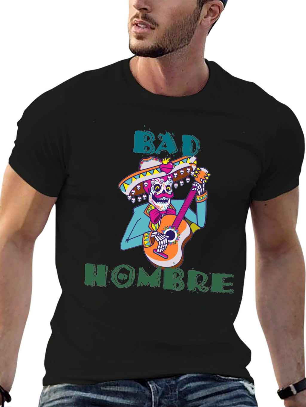 Bad Hombre T-Shirt - Mariachi Skeleton Graphic Tee