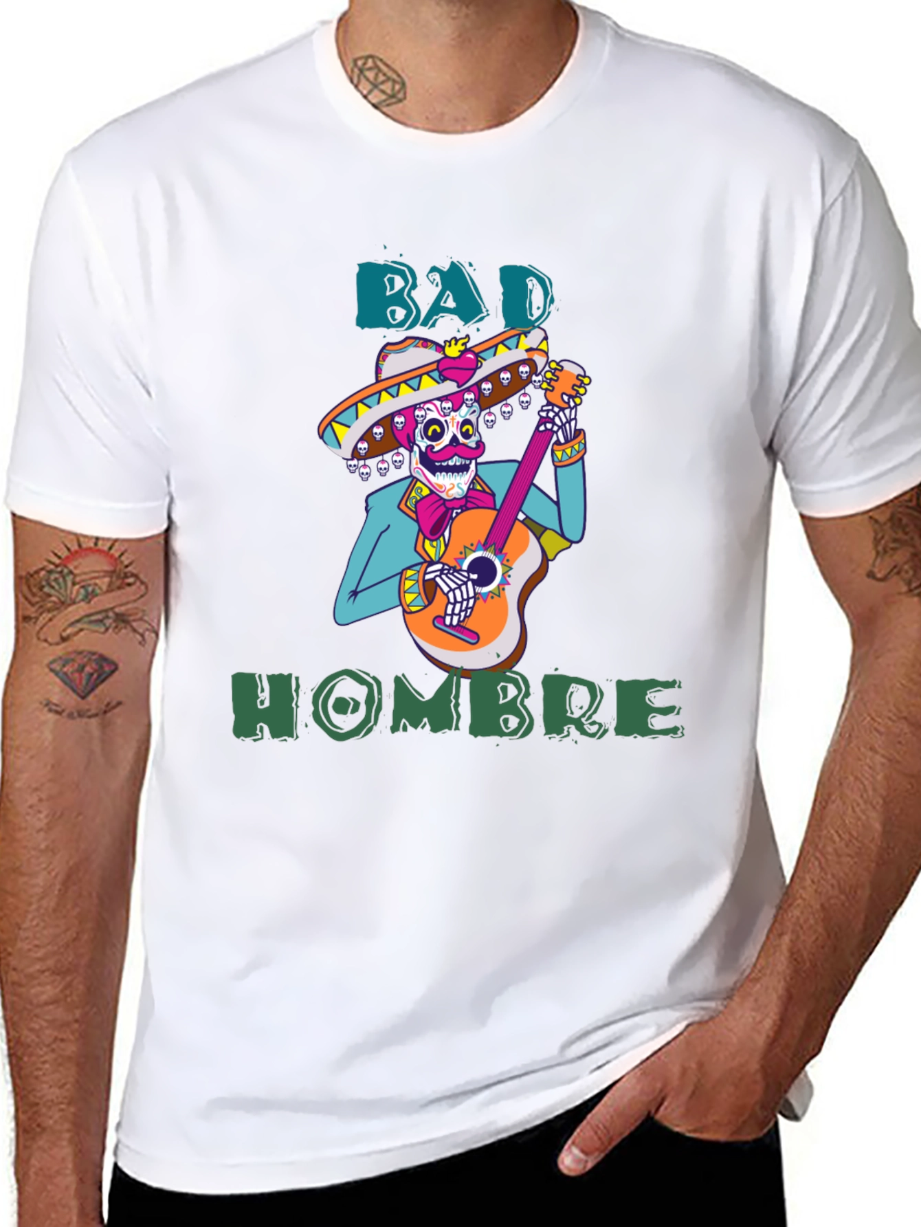 Bad Hombre T-Shirt - Mariachi Skeleton Graphic Tee
