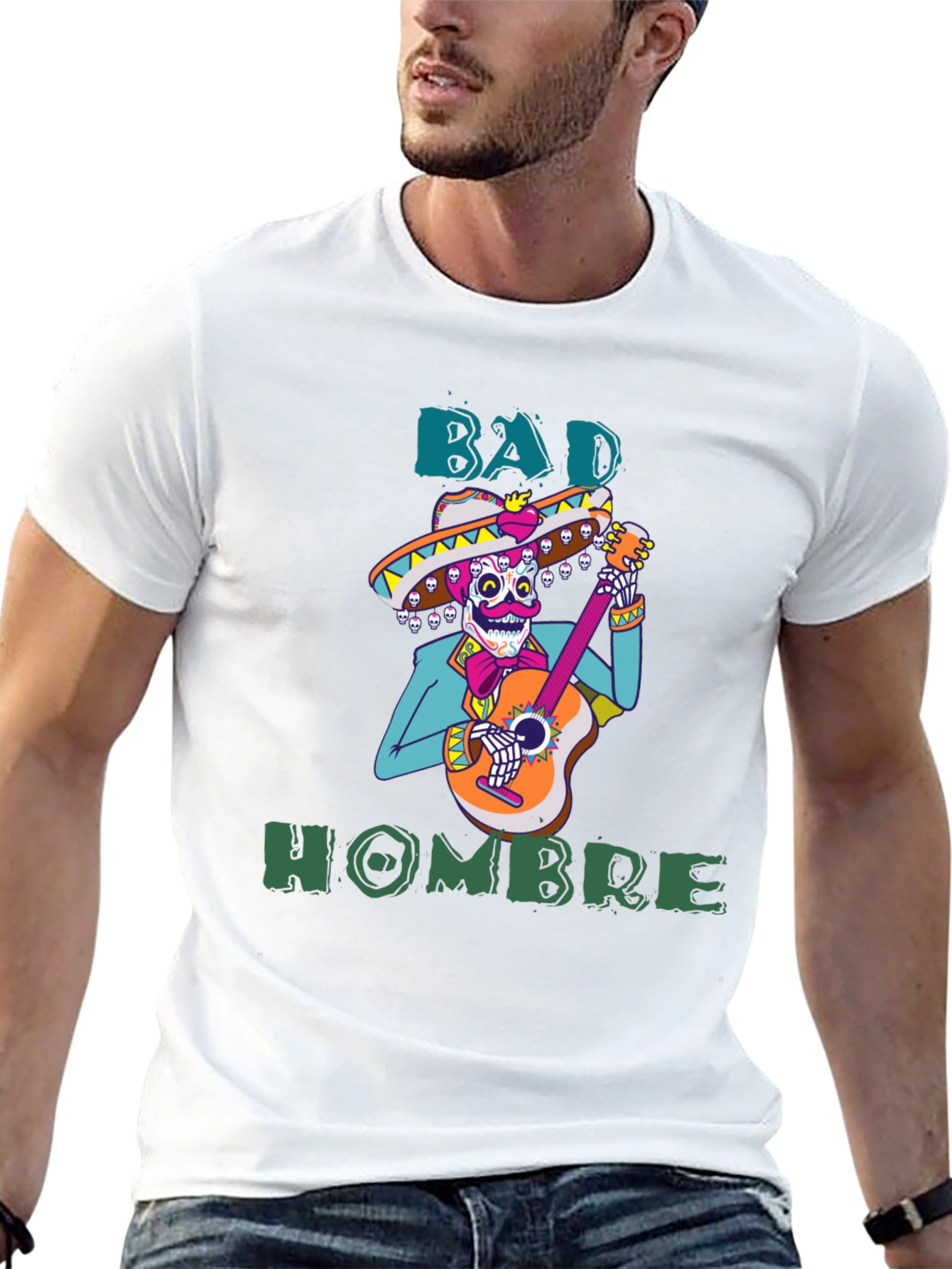 Bad Hombre T-Shirt - Mariachi Skeleton Graphic Tee
