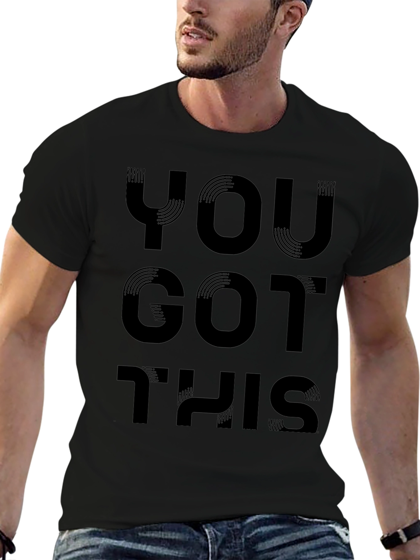 Motivational You Got This Black Graphic Tee