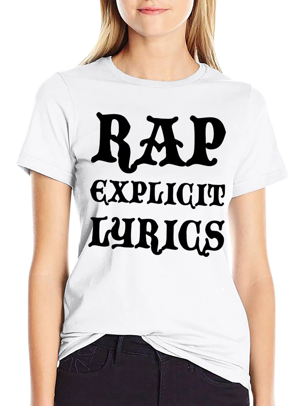 Rap Explicit Lyrics Black Graphic Tee Shirt