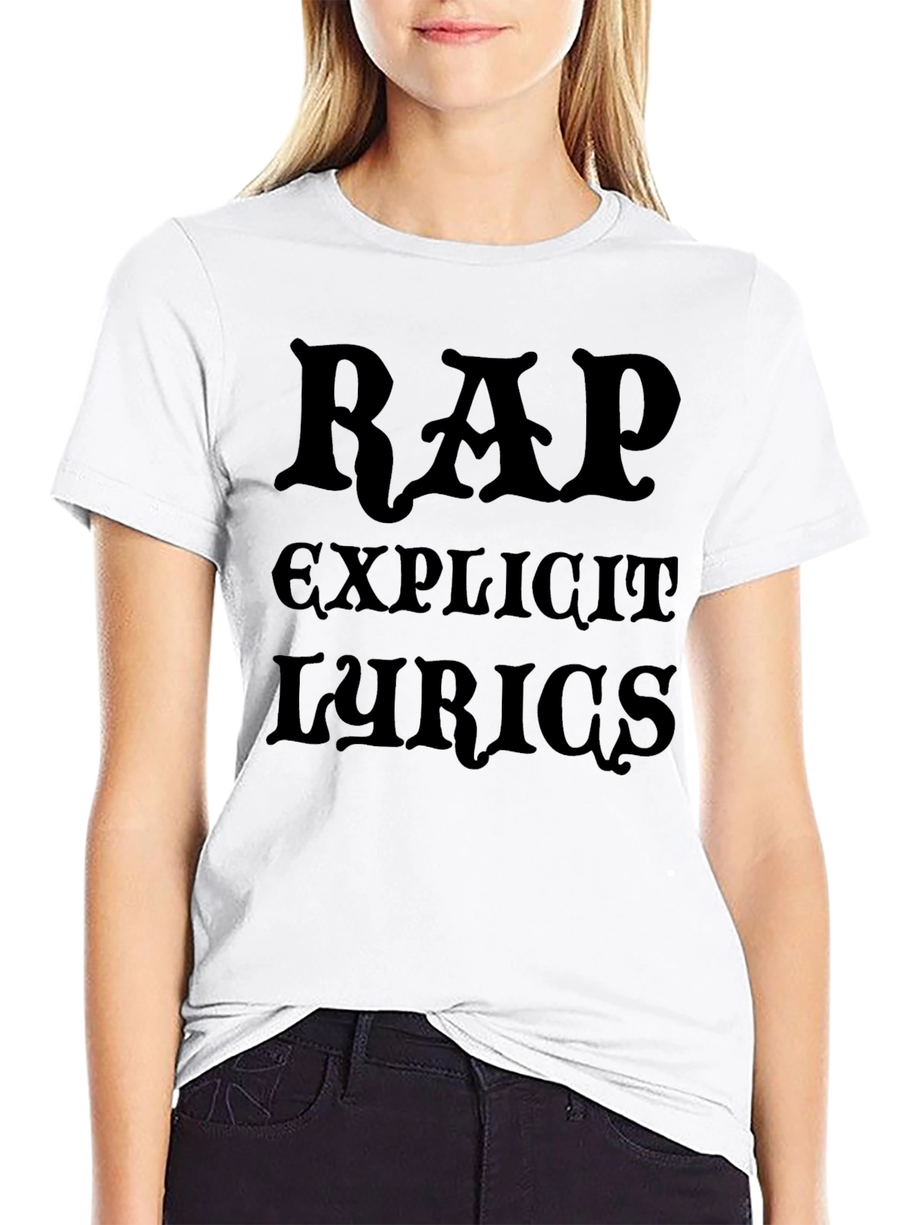 Rap Explicit Lyrics Black Graphic Tee Shirt