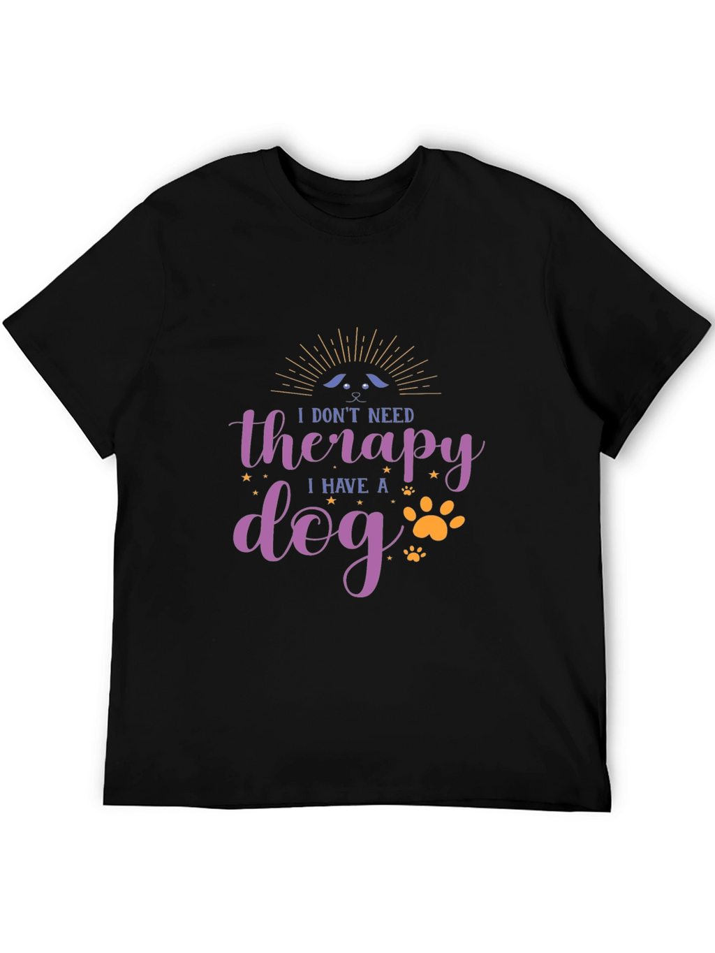 Dog Therapy Black T-Shirt