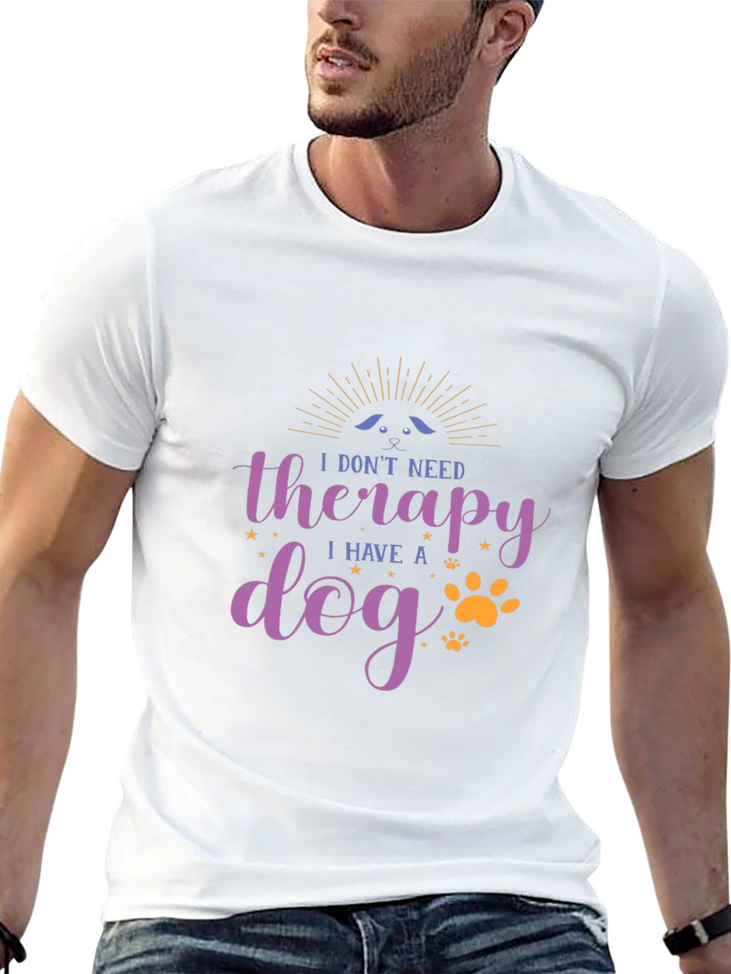 Dog Therapy Black T-Shirt