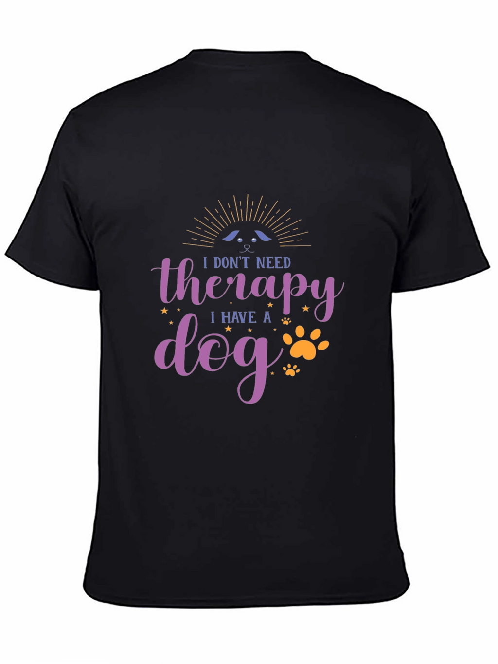 Dog Therapy Black T-Shirt