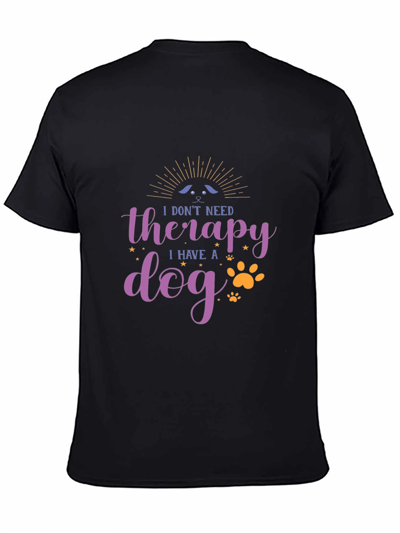 Dog Therapy Black T-Shirt