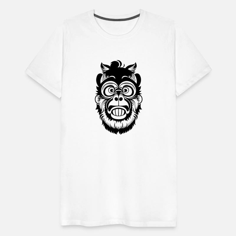Monkey BW Illustration abstract