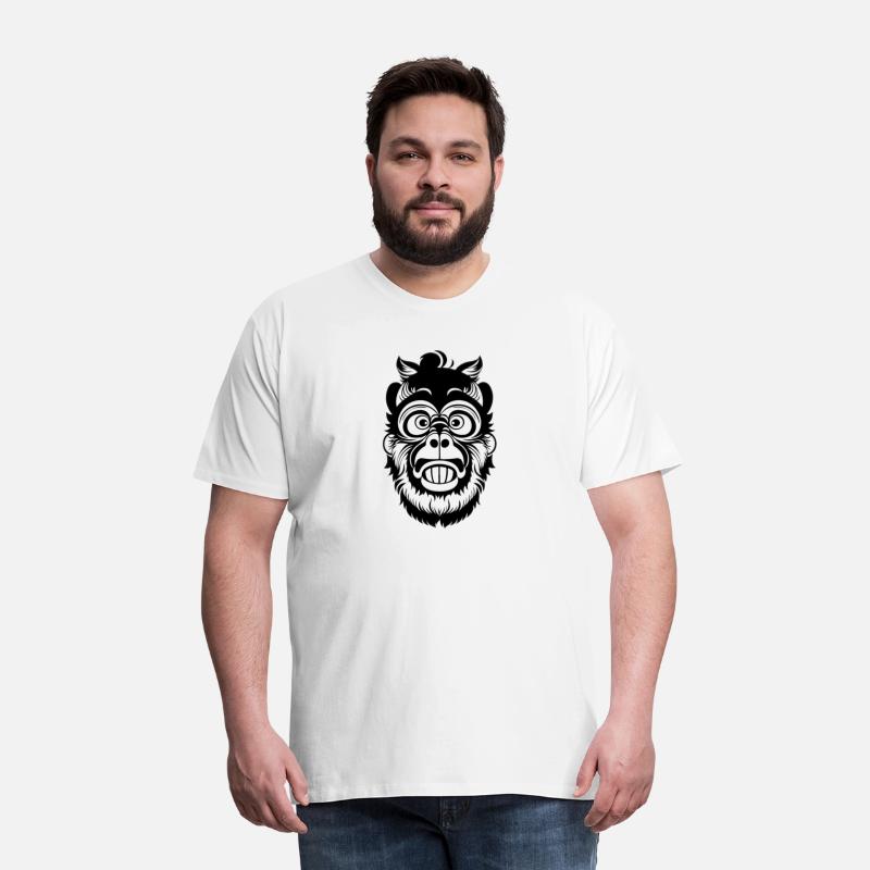 Monkey BW Illustration abstract