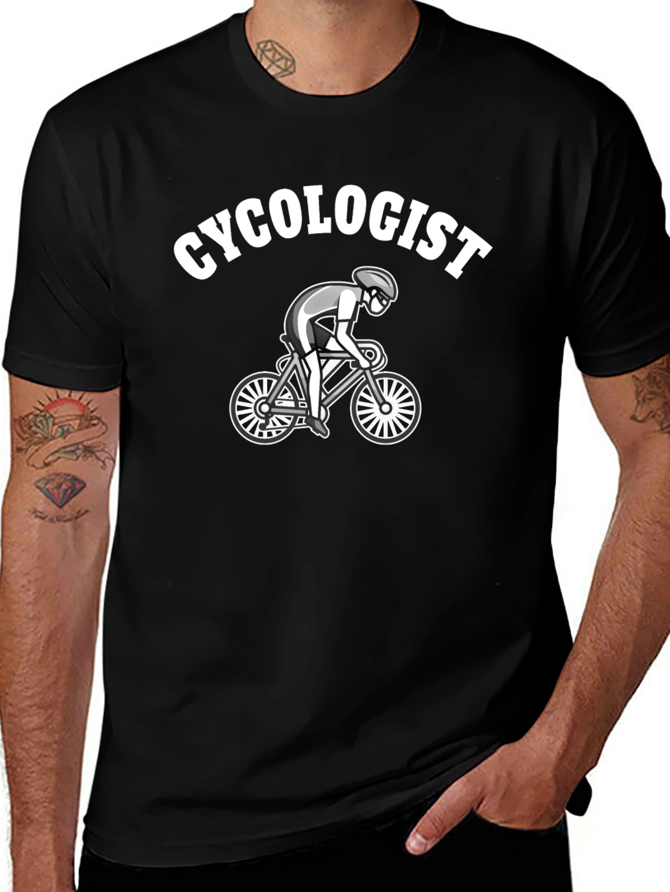 Cycologist Black Graphic T-Shirt