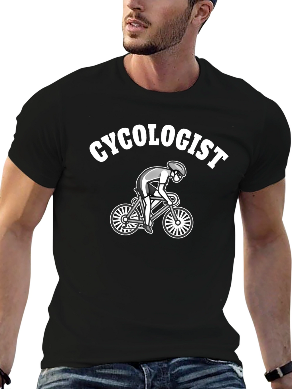Cycologist Black Graphic T-Shirt