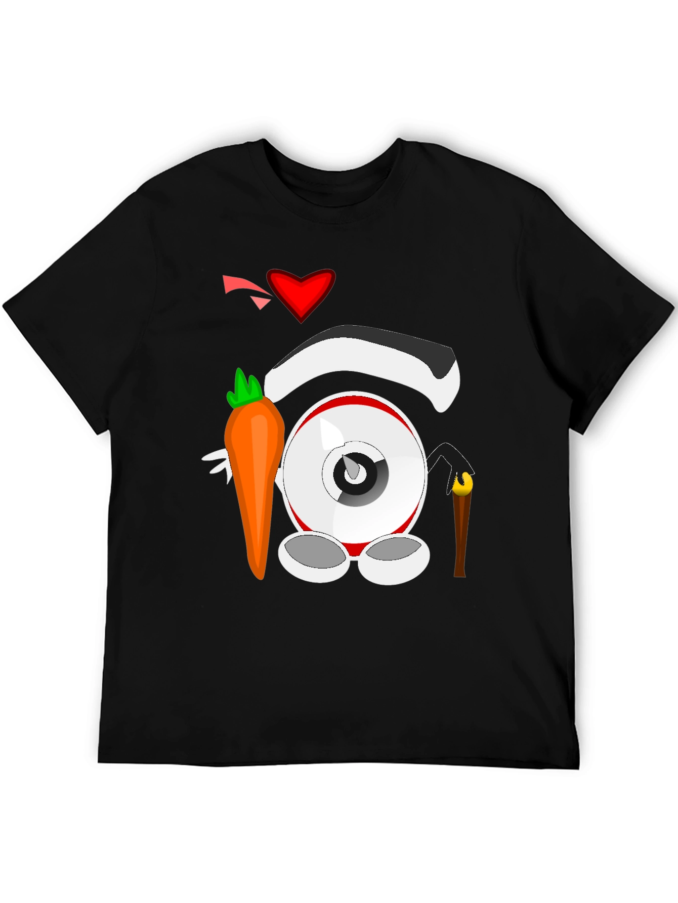 Cartoon Eyeball T-Shirt - Black