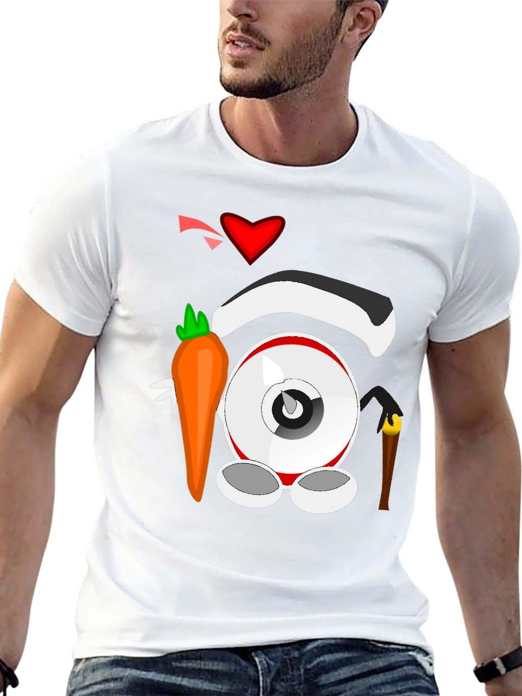 Cartoon Eyeball T-Shirt - Black