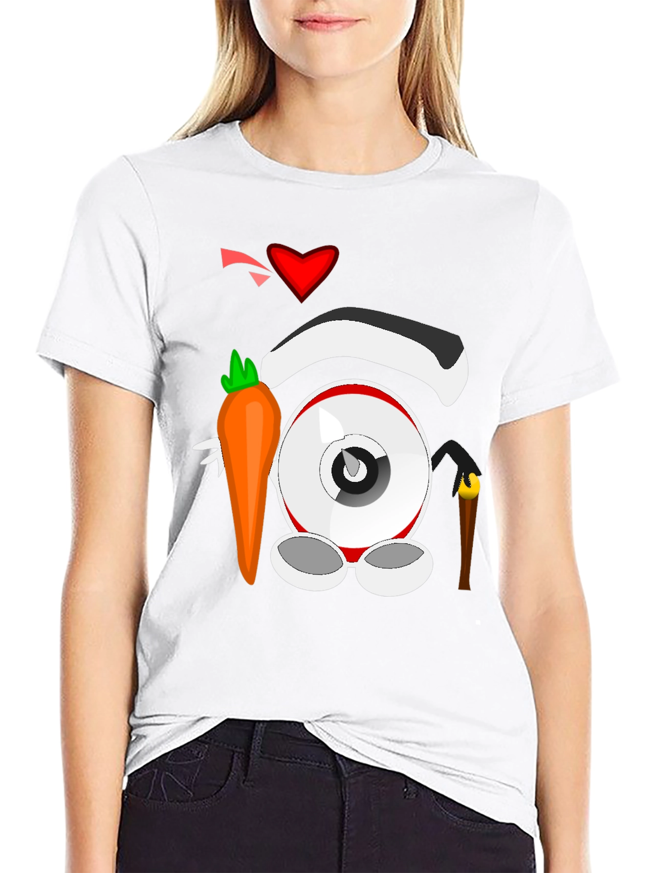 Cartoon Eyeball T-Shirt - Black