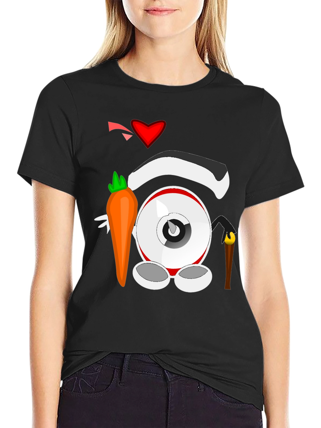 Cartoon Eyeball T-Shirt - Black