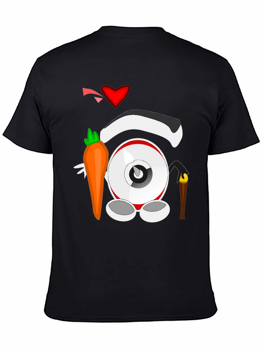 Cartoon Eyeball T-Shirt - Black