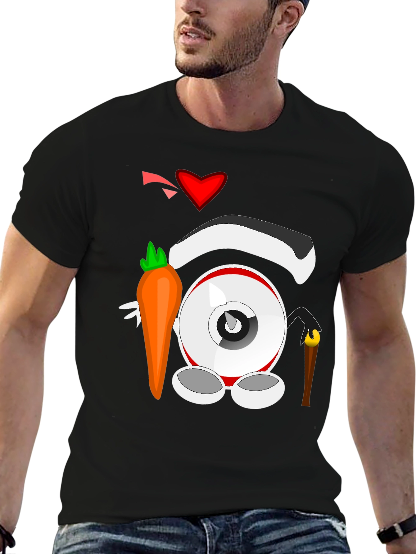 Cartoon Eyeball T-Shirt - Black