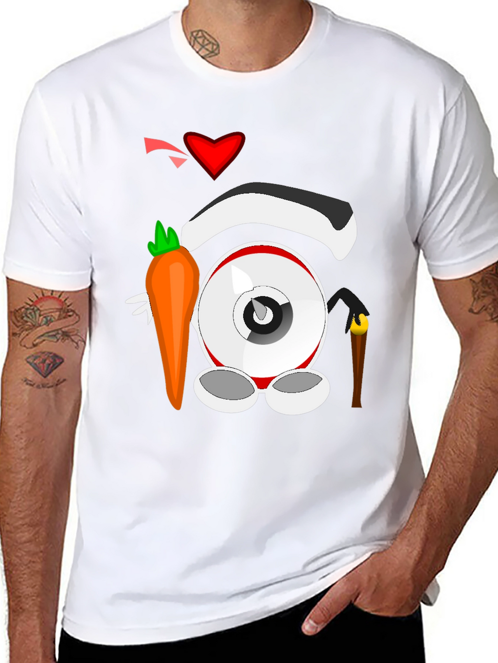 Cartoon Eyeball T-Shirt - Black