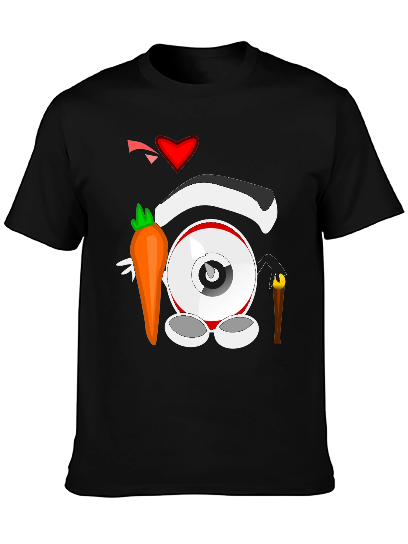 Cartoon Eyeball T-Shirt - Black