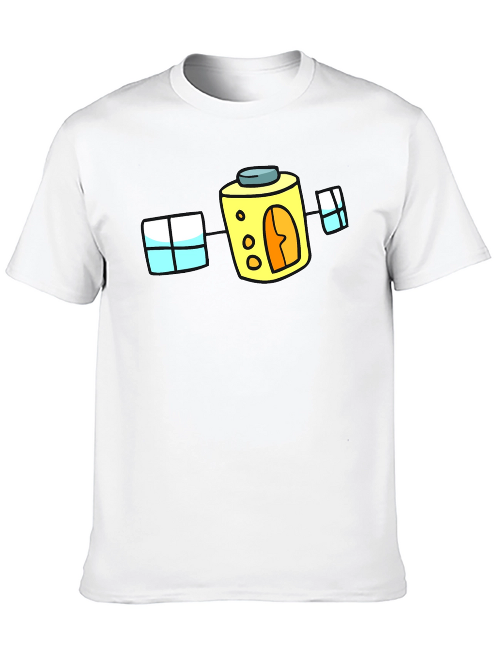 Cartoon House T-Shirt - Fun Black Tee